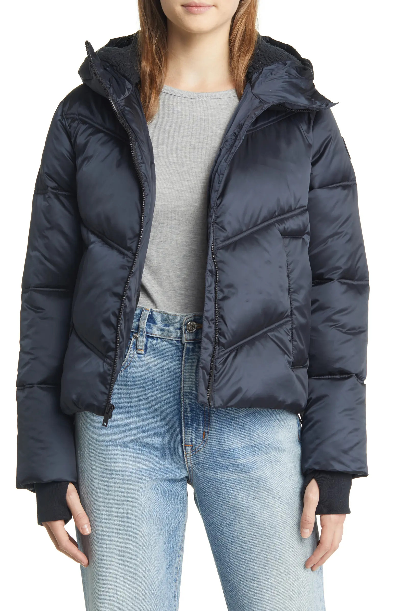 Ronney Water Resistant Crop Puffer Jacket | Nordstrom