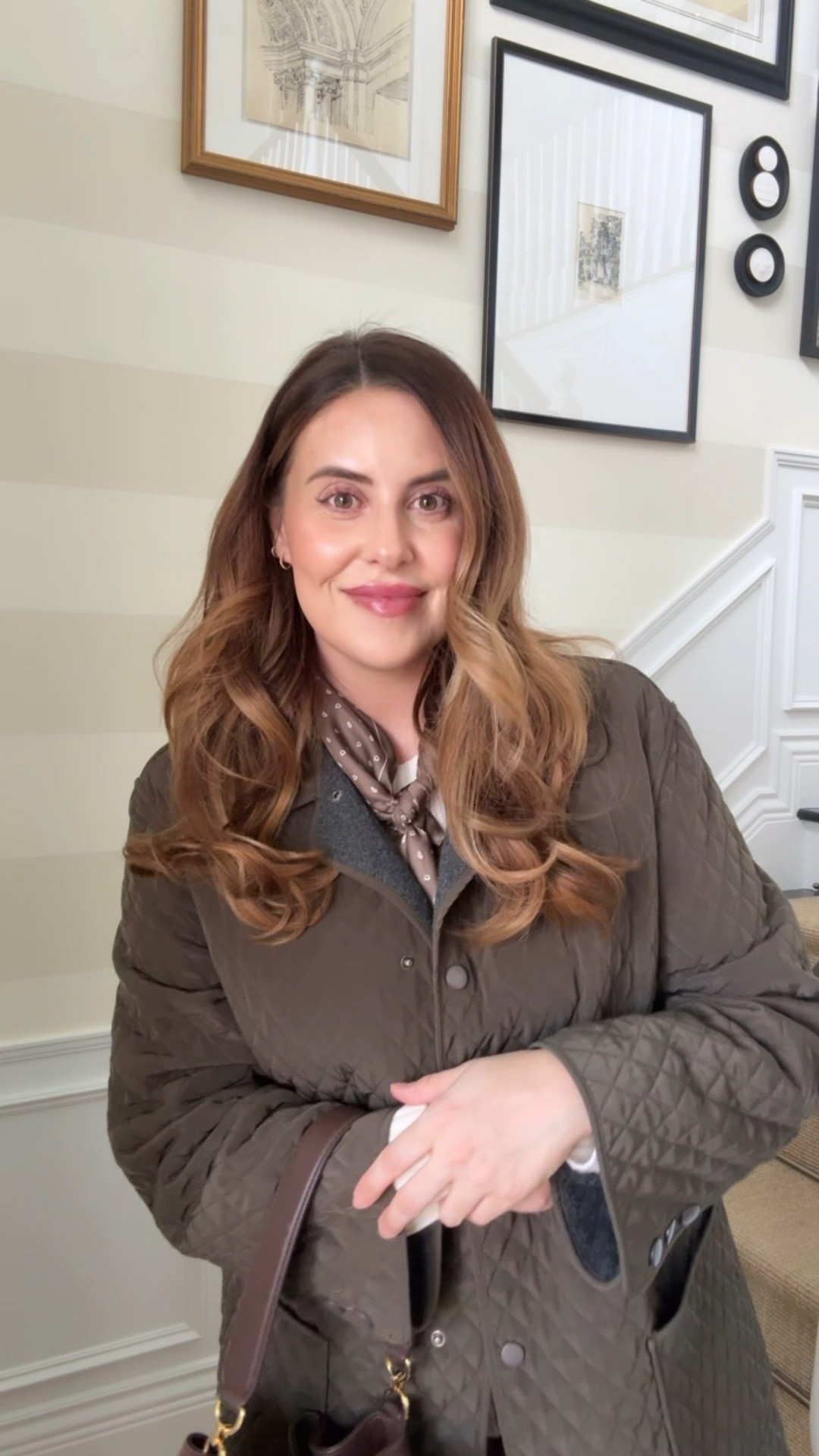 Wearing this today… quilted jacket, cableknit sweater, silk scarf, brown boots, and my go-to bucket bag! 

#LTKMidsize #LTKootd #LTKdayinmylife