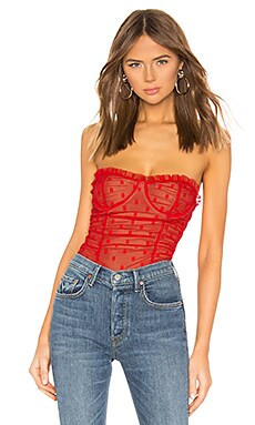MAJORELLE Wyn Bodysuit in Red from Revolve.com | Revolve Clothing (Global)