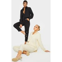 Black Cigarette High Waisted Trousers | PrettyLittleThing UK