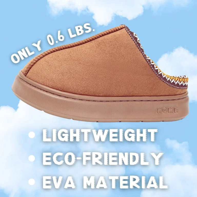 BERANMEY Cozy Platform Fuzzy Slippers for Women and Men Short Ankle Slippers with Anti-Slip Sole ... | Walmart (US)