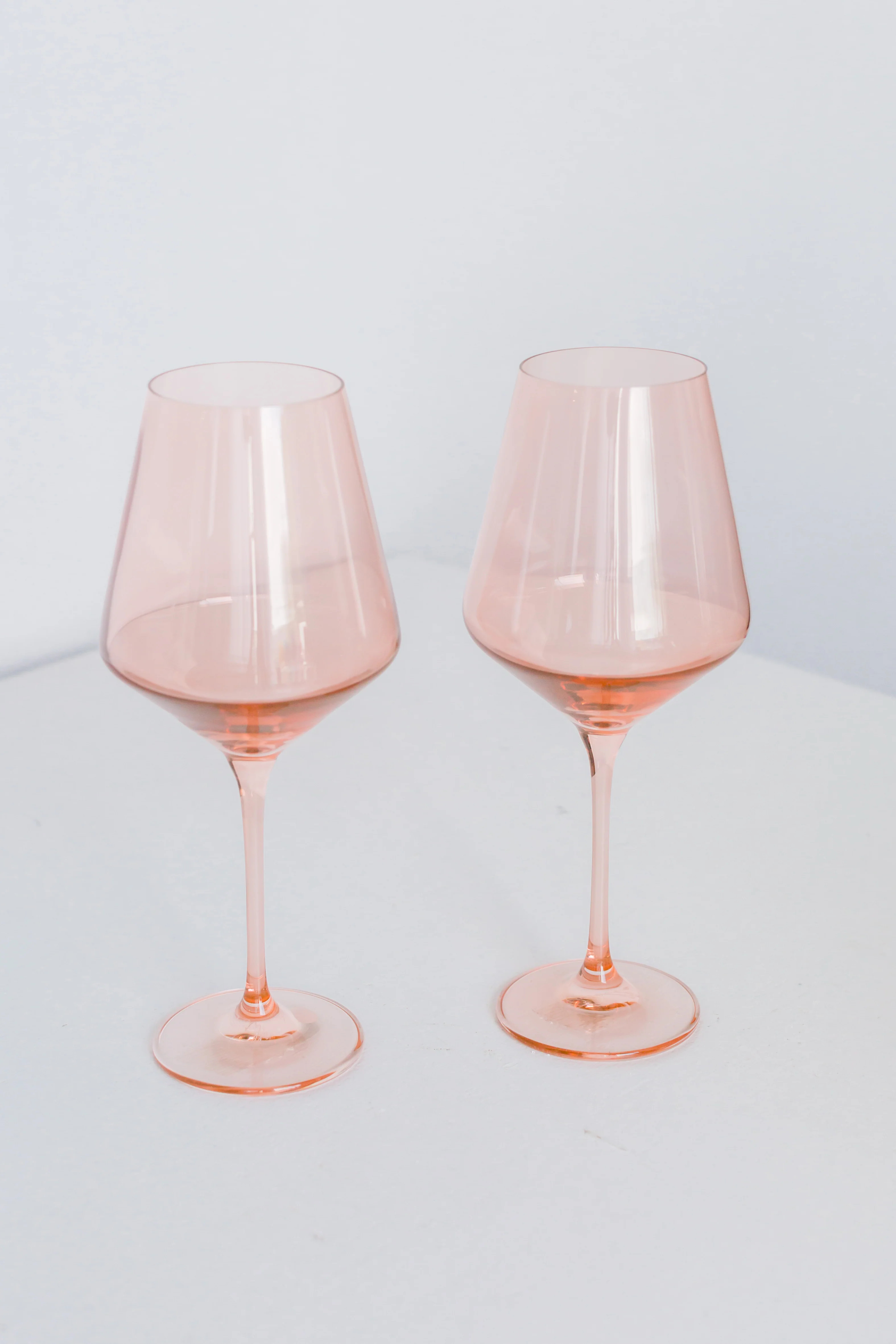 Estelle Colored Wine Stemware - Set of 2 {Blush Pink} | Estelle Colored Glass