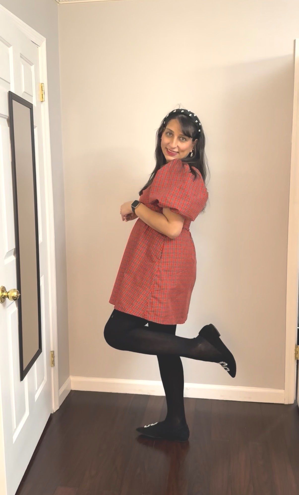 Red plaid dress for a holiday party.

#LTKgrwm #LTKdayinmylife #LTKSeasonal