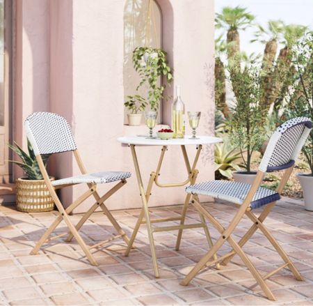 We have a similar French bistro set from Target last year, and love it! Here’s this year’s version with foldable chairs.

#LTKSeasonal #LTKhome #LTKFind