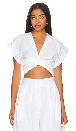 Elliot Crop Top in White | Revolve Clothing (Global)