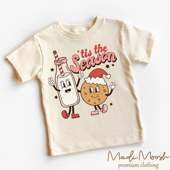 Tis the Seasons Toddler Shirt  Cookies and Milk Christmas - Etsy | Etsy (US)