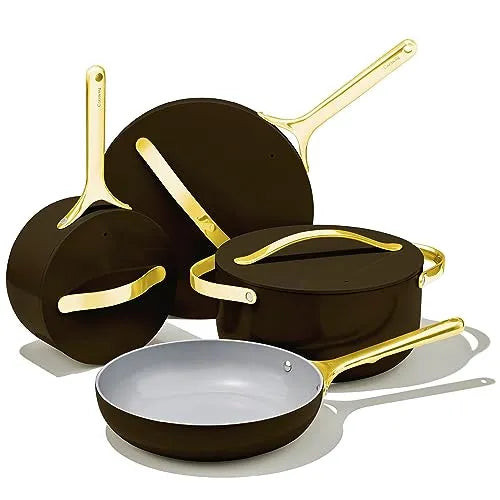 Caraway Iconics Ceramic Nonstick Cookware Set - Black | REBEL (formerly Rebelstork)