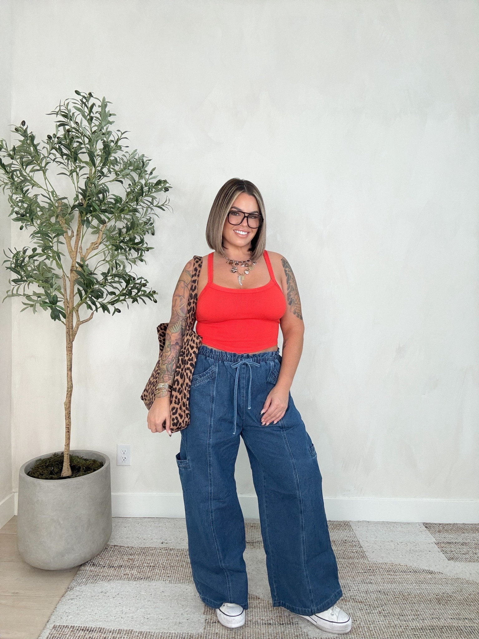 Tank M/L
Jeans are really big on me in XL I would def do L I got them last year when I was heavier. 
I’m 5’5 length is good for me with a platform sneaker. 


#LTKMidsize #LTKootd #LTKSaleAlert