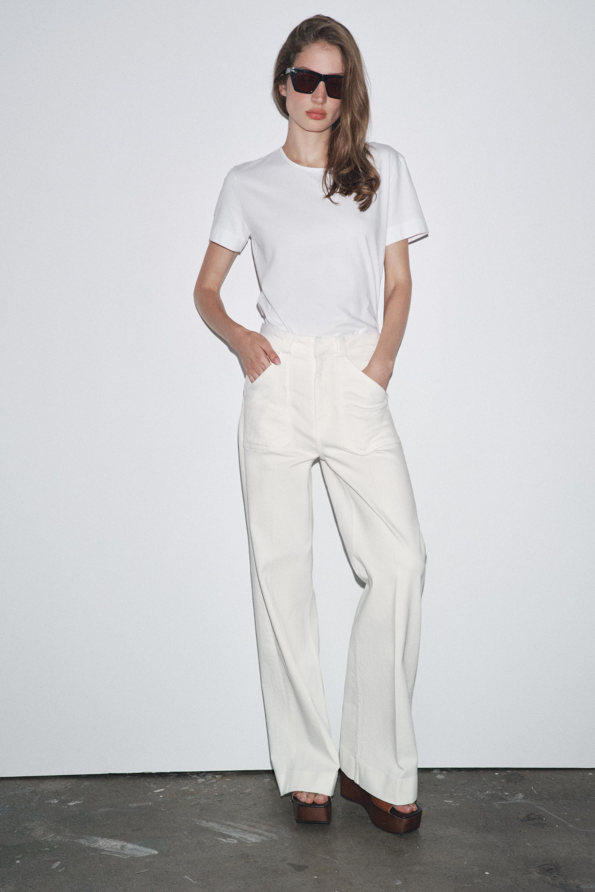 ZW COLLECTION HIGH RISE FULL LENGTH JEANS | Zara US