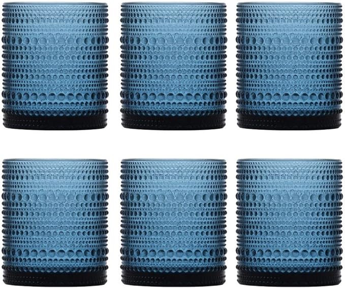 Fortessa Jupiter Vintage Glassware Collection, Double Old Fashioned Cocktail Glass 6 Pack, Cornfl... | Amazon (US)