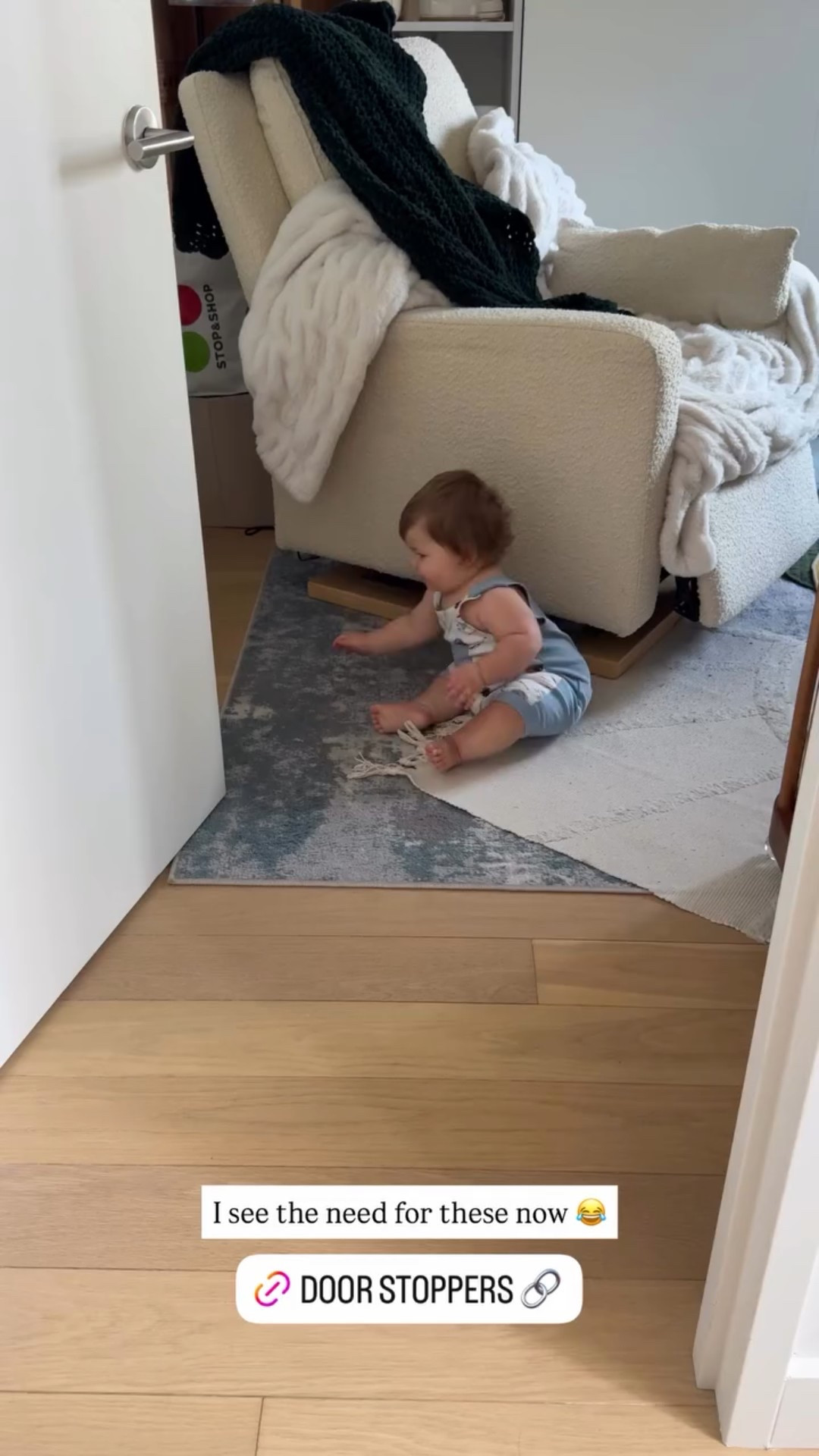 I didn’t realize that closing doors were such a fun activity 😂 Love these doorstoppers that help keep those little hands save! 

#LTKBump #LTKFindsUnder100 #LTKFamily