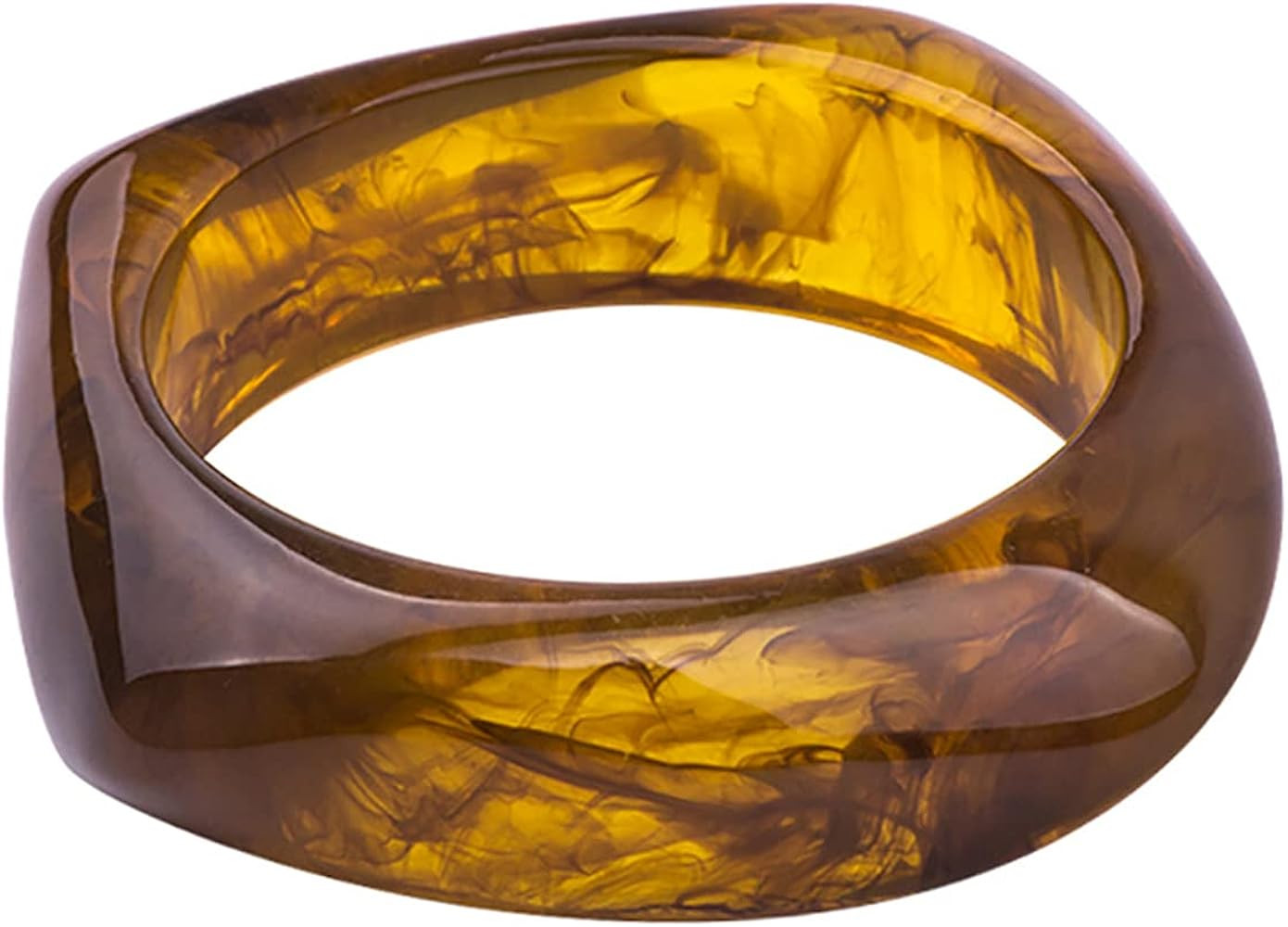 Caiyao Colorful Square Acrylic Resin Bangle Bracelet Wristbands Tortoiseshell Acetate Plate Cuff ... | Amazon (US)