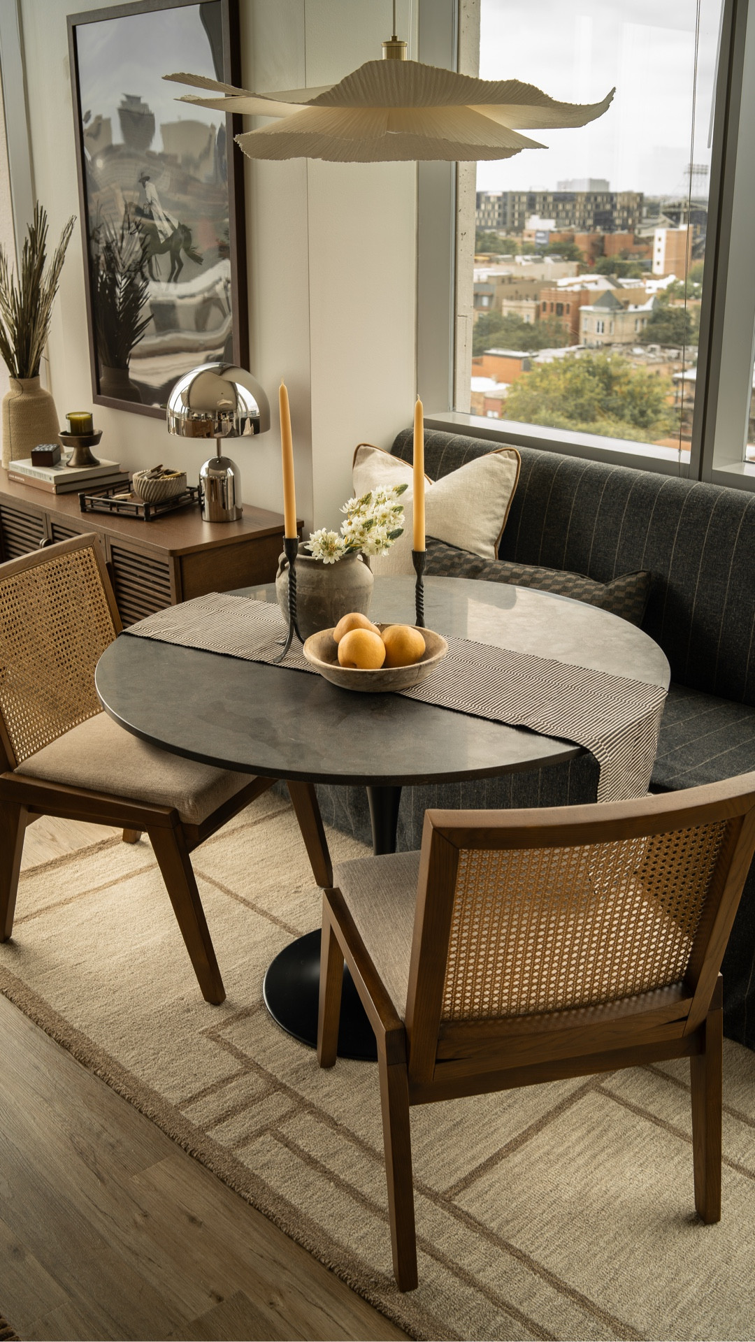 New dining nook from Interior Define! Love this look for a smaller space and a cozy casual dining space  

#LTKSeasonal #LTKFamily #LTKHome