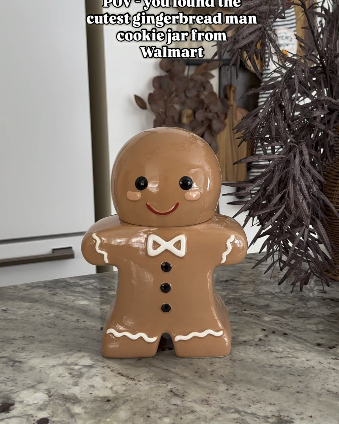 The cutest gingerbread man cookie jar from Walmart 

Follow me for more Christmas inspo 🎄🫶🏼

 #christmas #iywyk #christmasdecor #ltkholiday #ltkhome #christmastok #happyholidays #christmastree #christmascountdown #cozyvibes #viralchristmastree #christmas2024 #viralchristmasdecor 

#traditionalvintagechristmasdecor
#christmascozyaesthetic
#christmascozyvibes
#vintagecozychristmas
#christmas2024trends #walmartnutcracker #walmartchristmas#LTKCon 

#LTKVideo #LTKSeasonal
