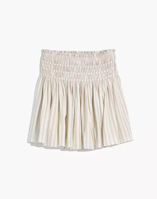 Smocked Pull-On Mini Skirt in Stripe | Madewell
