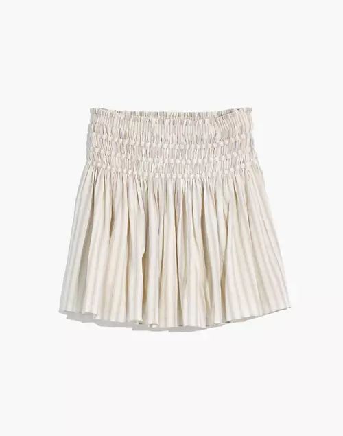 Smocked Pull-On Mini Skirt in Stripe | Madewell