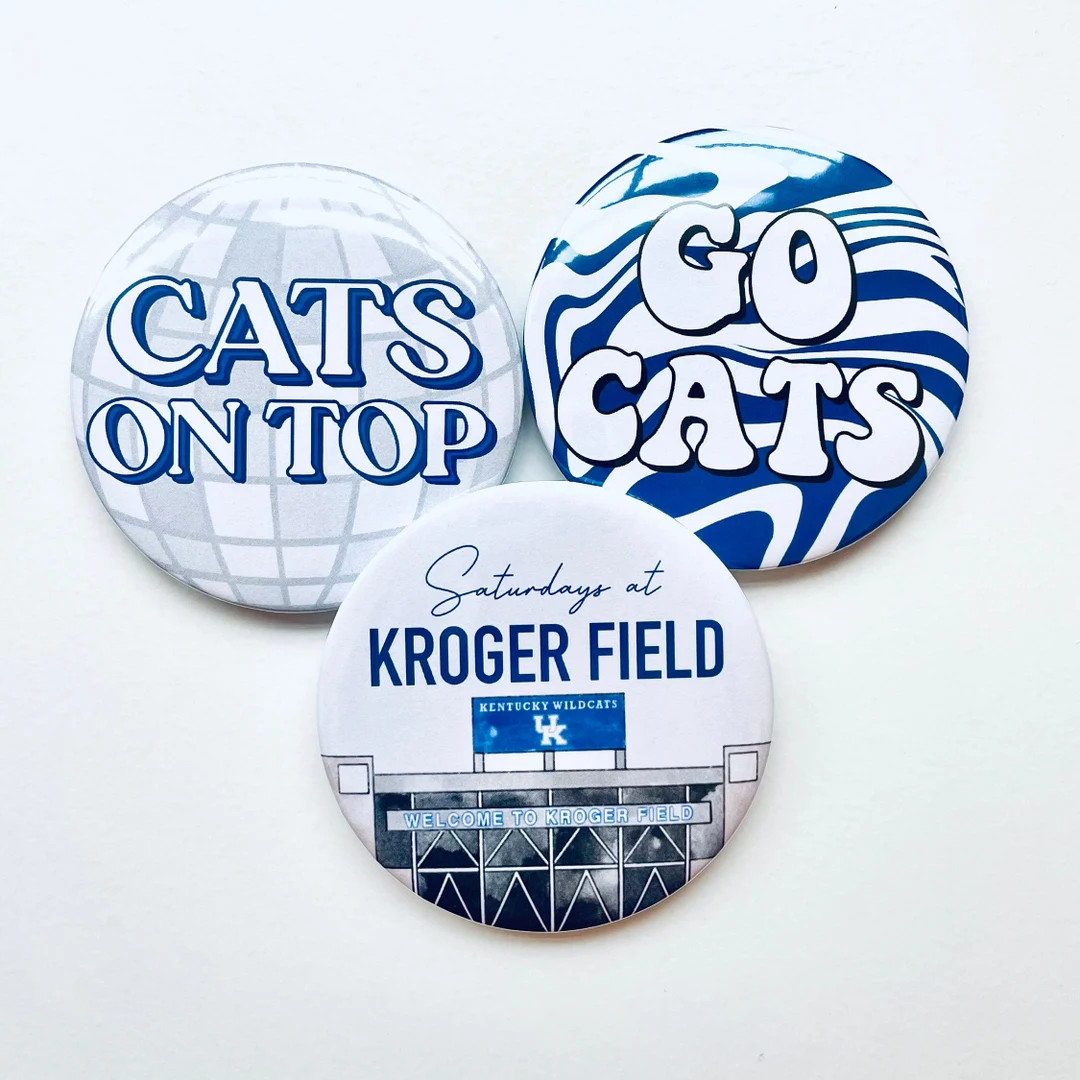 Kentucky Game Day Button Game Day Pin Go Cats Button College Football Blue Gameday Pin Kentucky P... | Etsy (US)