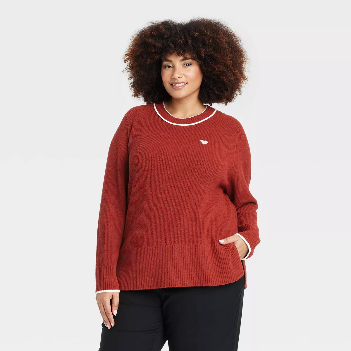 Women's Valentine's Crewneck Pullover Sweater - A New Day™ | Target