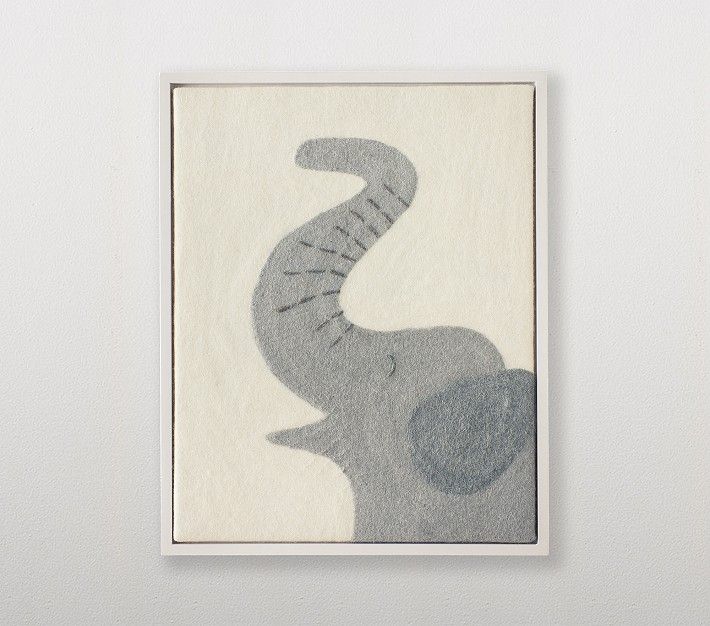 Felted Elephant Wall Art | Pottery Barn Kids