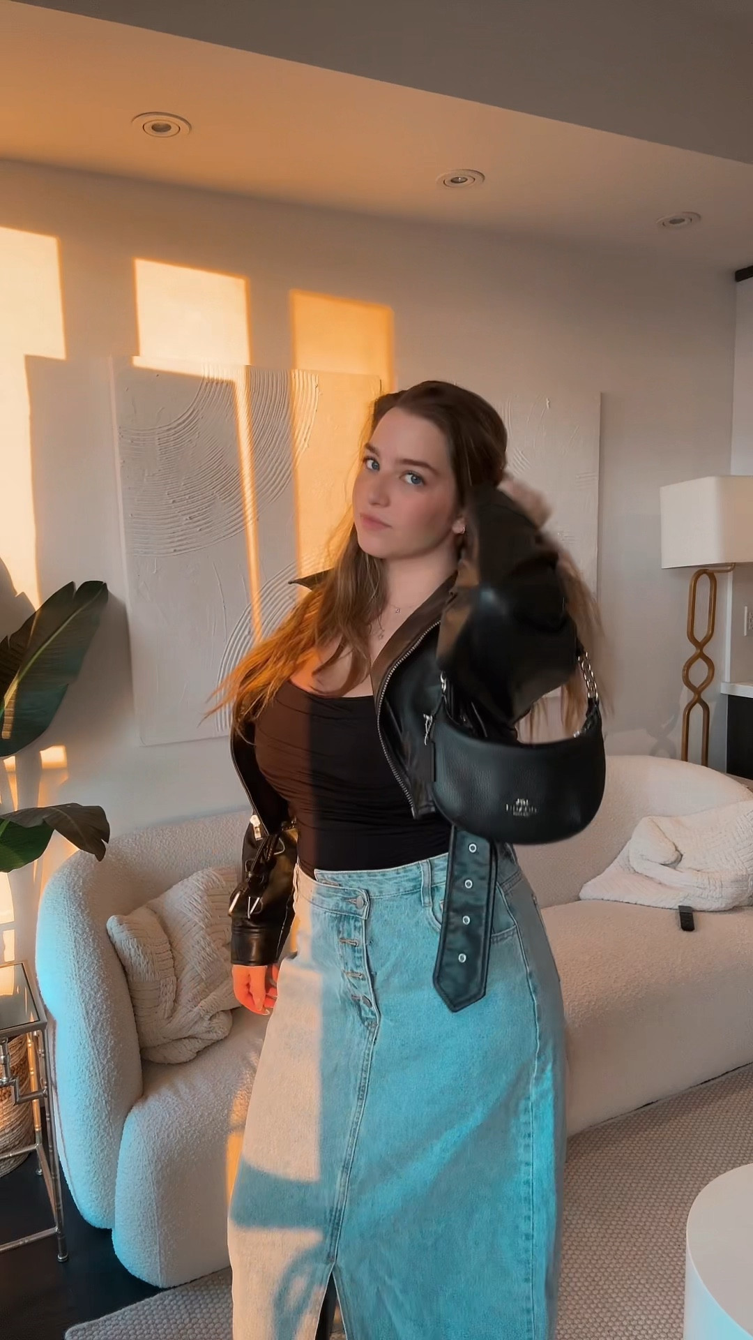 Jacket - XS (fits baggy) 
Top - small (I’d size up) 
Skirt - large 
Boots - 39 


#LTKSeasonal #LTKfindsunder50 #LTKmidsize