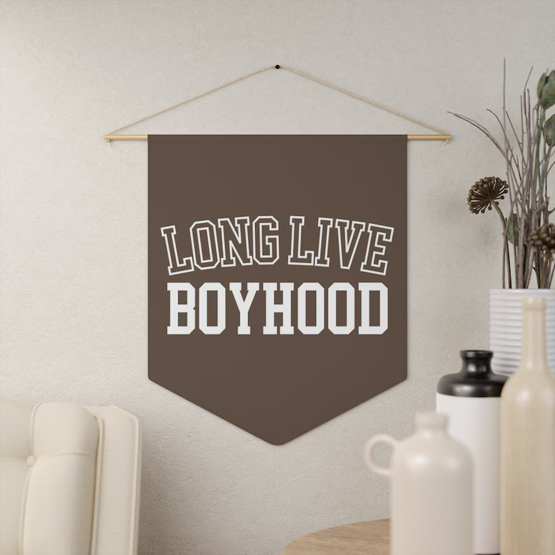 Boyhood Pennant, Long Live Boyhood Banner, Boys Room Decor, Boyhood Pennant Flag, Boy Nursery Dec... | Etsy (US)
