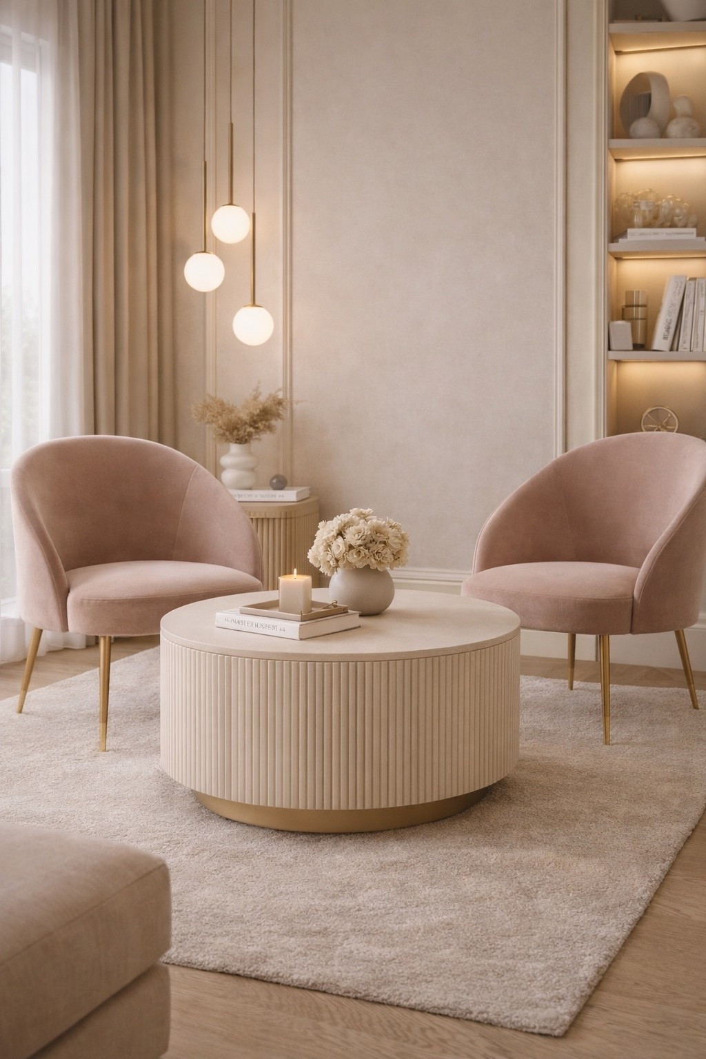 A cozy and elegant seating area featuring two soft accent chairs and a sculptural round coffee table in warm neutral tones.
This intimate living room setup is perfect for creating a calm, stylish corner with soft lighting, layered textures, and modern luxury details.

Save this pin for cozy seating ideas, neutral living room inspiration, and modern home decor.
Shop similar accent chairs, coffee tables, rugs, and decor through my LTK for a refined, designer look 🤍
#cozycorner
#accentchairs
#coffeetable
#livingroominspo
#neutralinterior
#modernliving
#luxuryinteriors
#homedecorideas
#interiorstyling
#softaesthetic
#beigedecor
#ltkhome
#ltkinteriors


#LTKSaleAlert #LTKHome #LTKGiftGuide