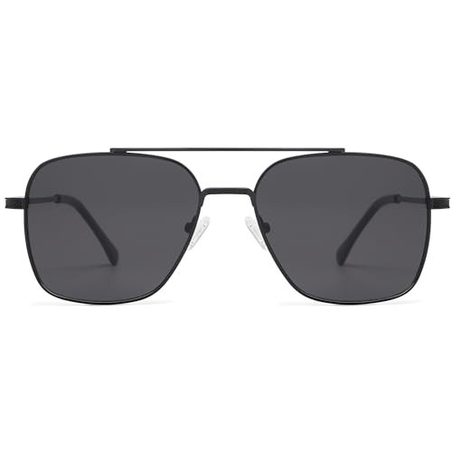 SOJOS Aviator Sunglasses for Men Womens Trendy Designer Shades SJ1232,Black/Grey | Amazon (US)