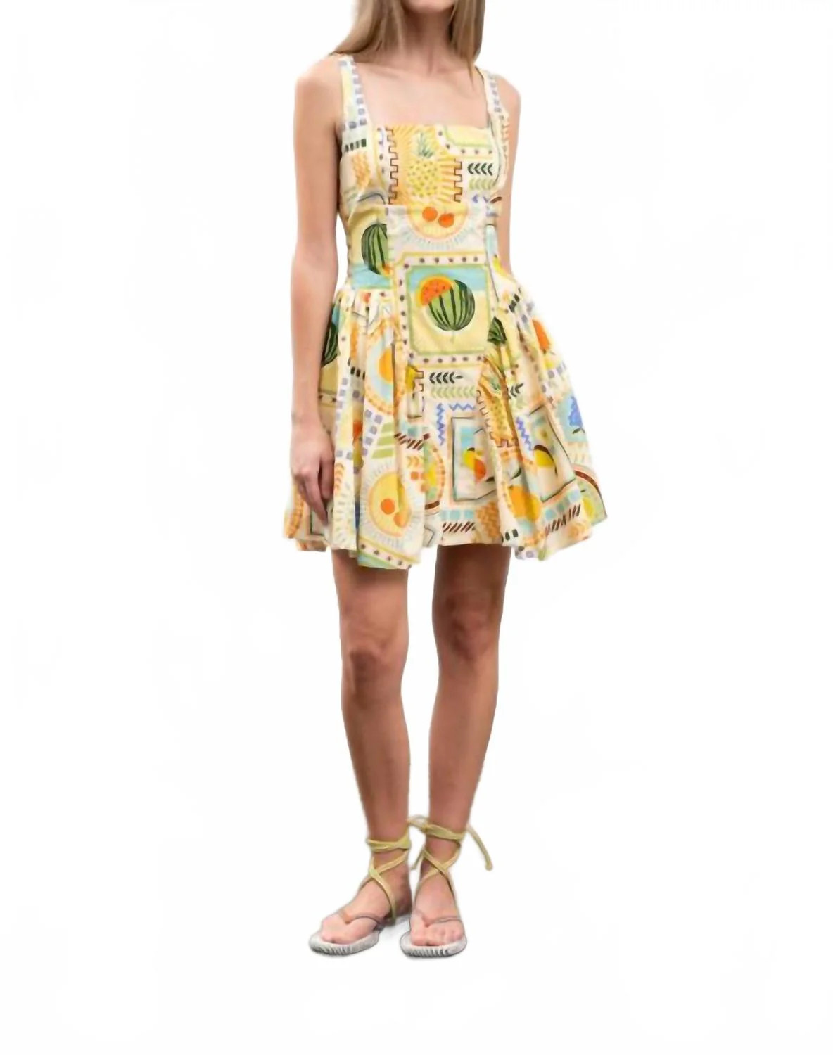 Honey Fruit Print Mini Dress In Orange Multi | Shop Simon