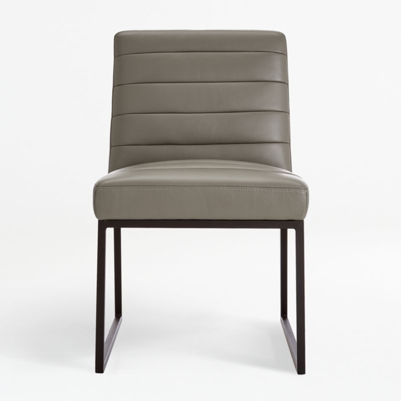 Channel Leather Dining Chair + Reviews | Crate & Barrel | Crate & Barrel