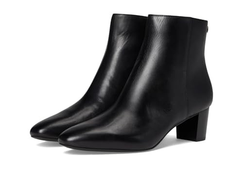 Lauren Ralph Lauren Women's, Demi Burnished Leather Bootie, Black, 9.5 Medium | Amazon (US)