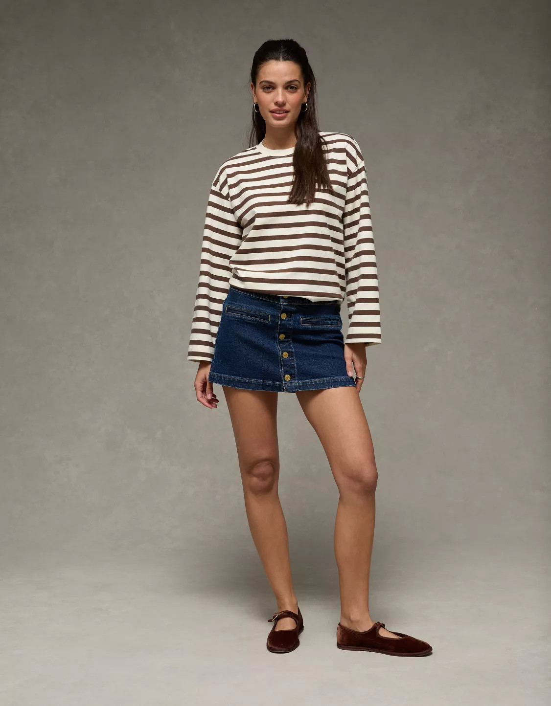 AE Striped Long Sleeve T-Shirt | American Eagle Outfitters (US & CA)