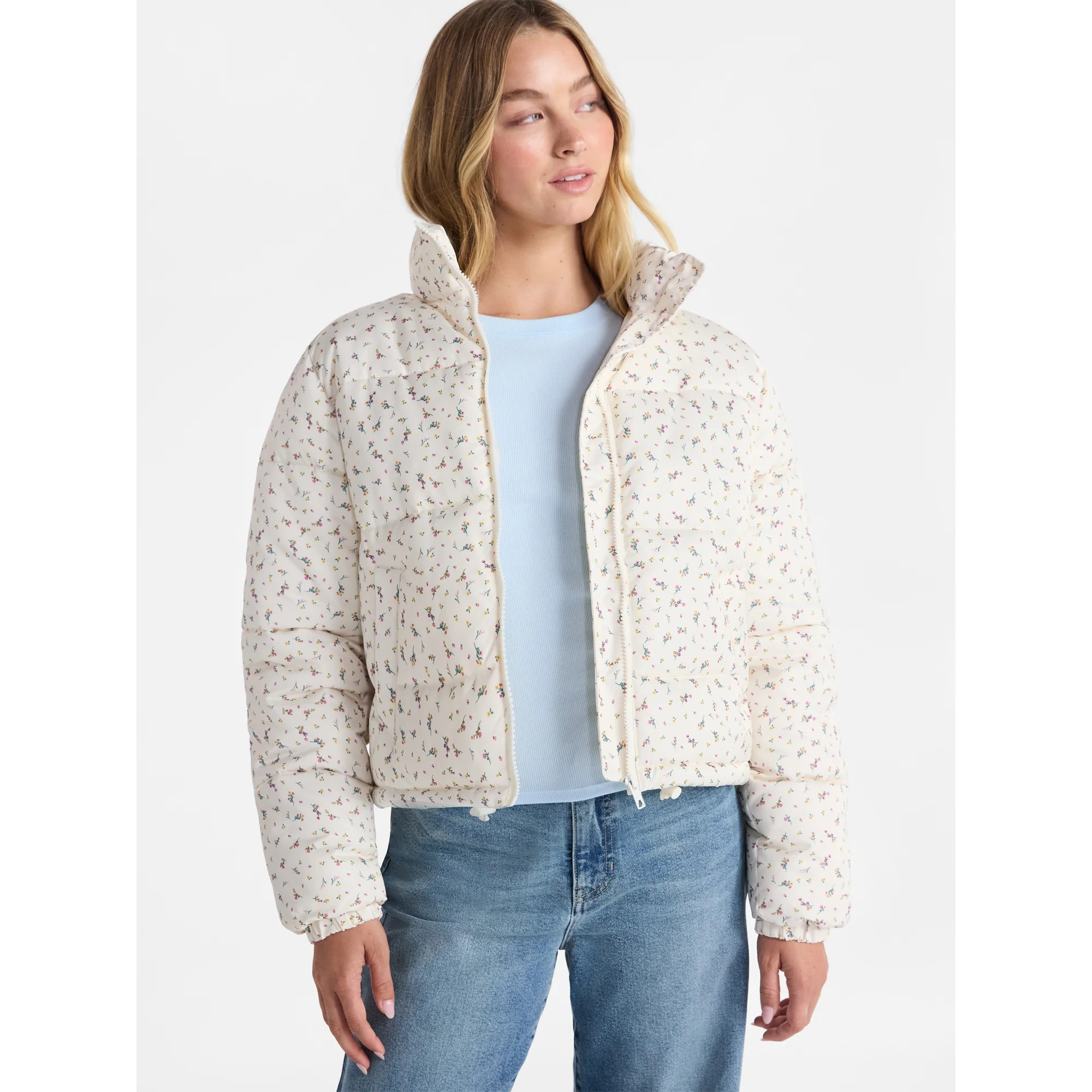 No Boundaries Puffer Jacket, Women's | Walmart (US)