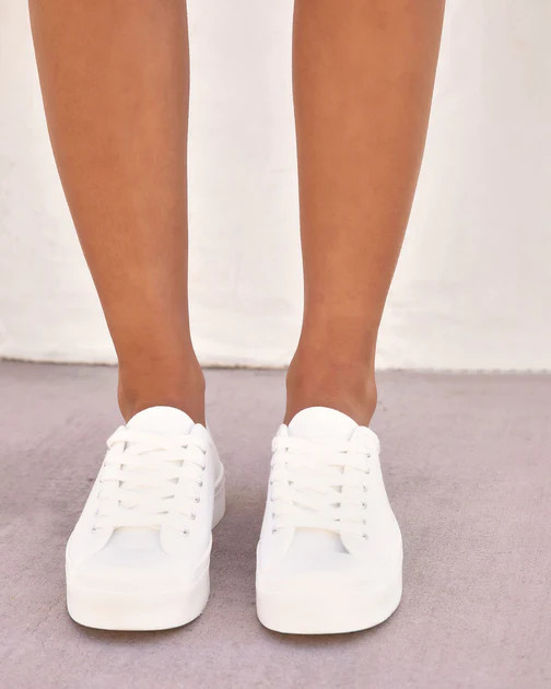 Karter Canvas Platform Sneakers - White | VICI