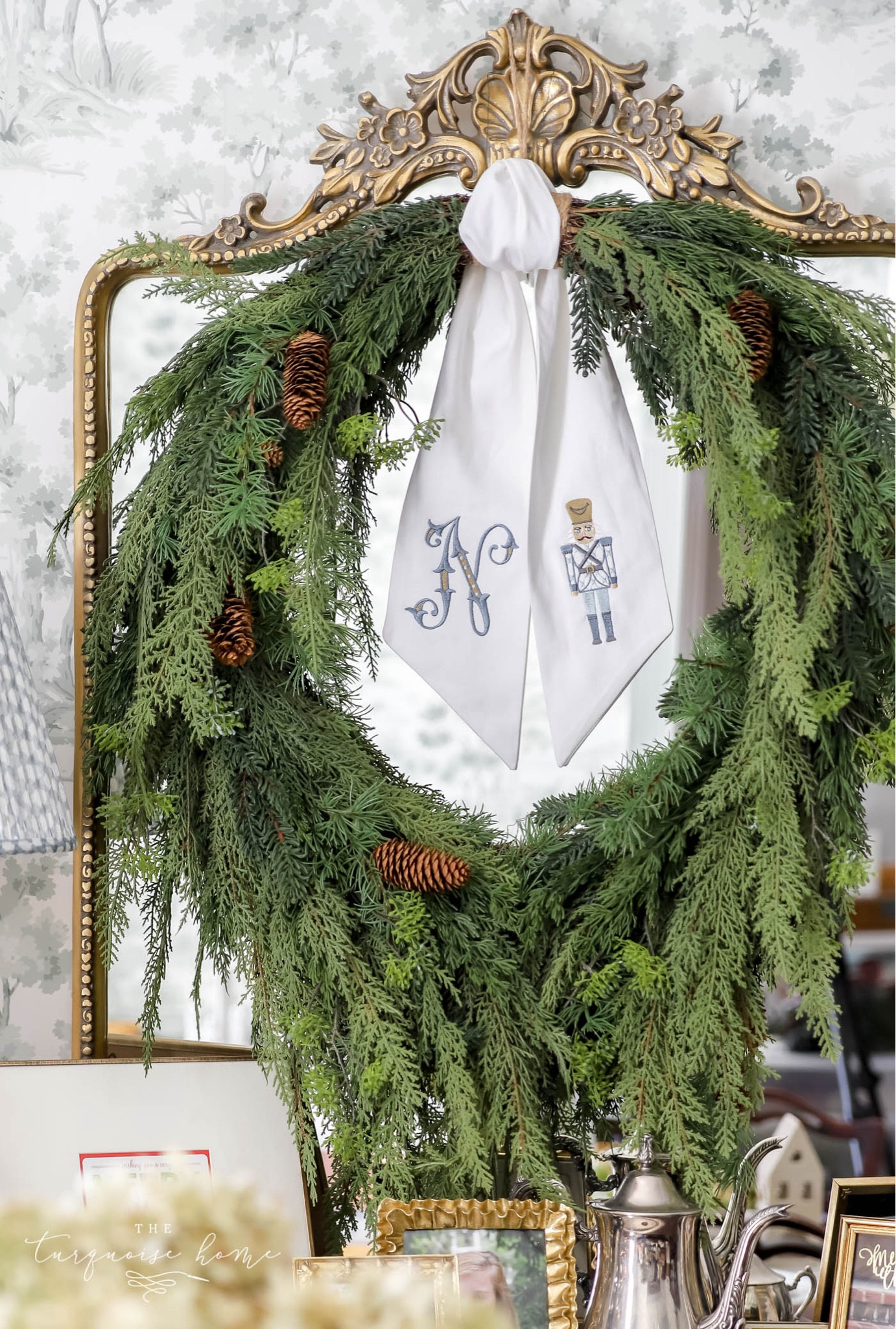 I love this wreath sash in my dining room! It’s the perfect gift for Christmas, too! It’s personalized with my monogram, and could be personalized for you, too! Order it by end of day TODAY (11/30) to receive it by Christmas! 🎄 

#LTKHome #LTKSeasonal #LTKHoliday