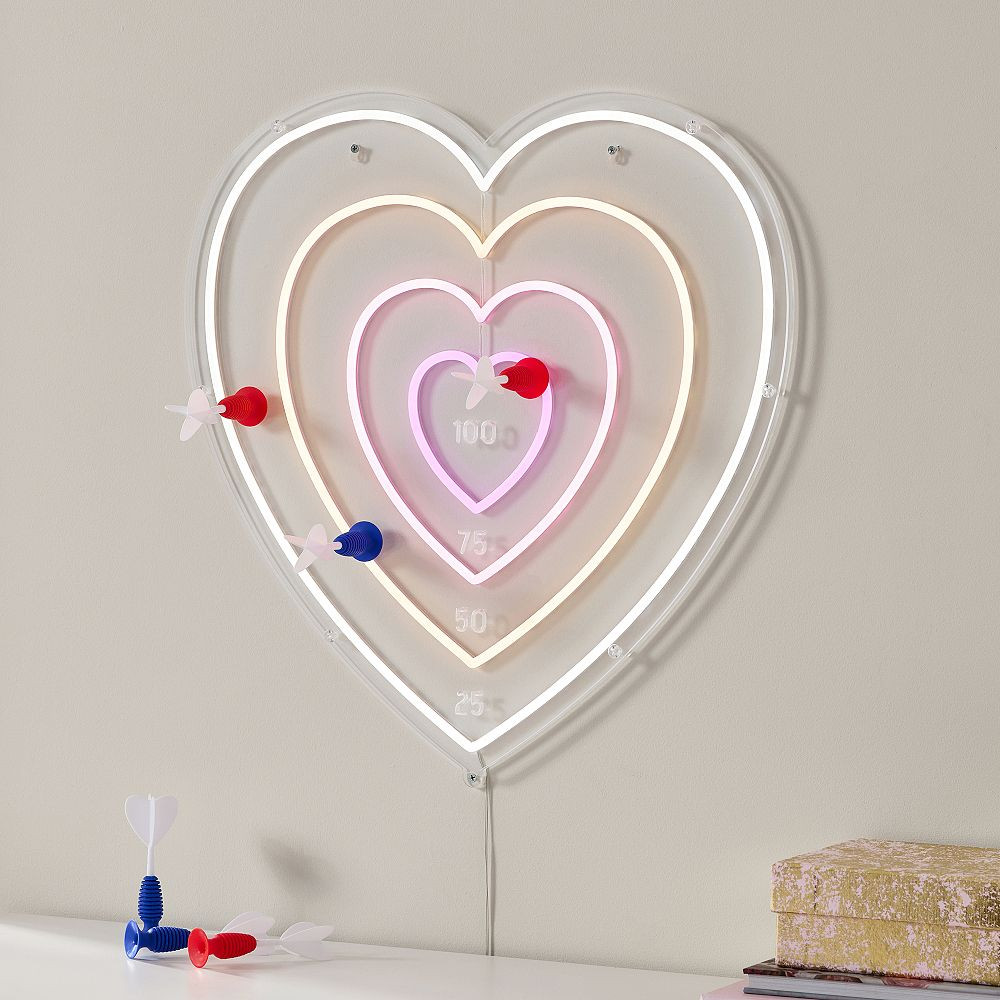 Heart Dartboard Neon | Pottery Barn Teen