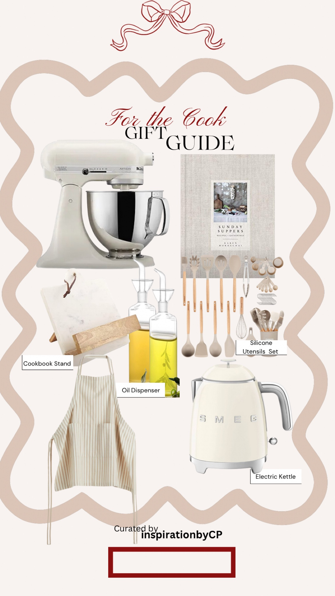 GIFT GUIDE FOR THE COOK🎁
#holidaygiftguide #giftforthecook #kitchenaidmixer #smeg #giftideas #giftforher #amazongifts

#LTKHome #LTKGiftGuide #LTKHoliday