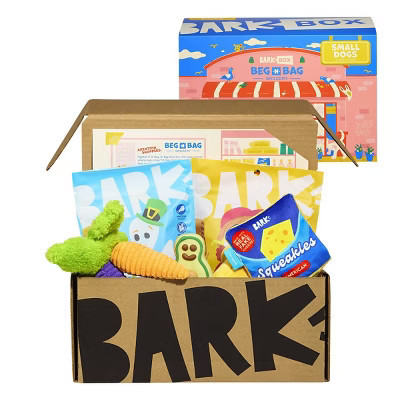 BARK Beg-n-Bag Small Box Dog Plush Toy Set - 5pc | Target