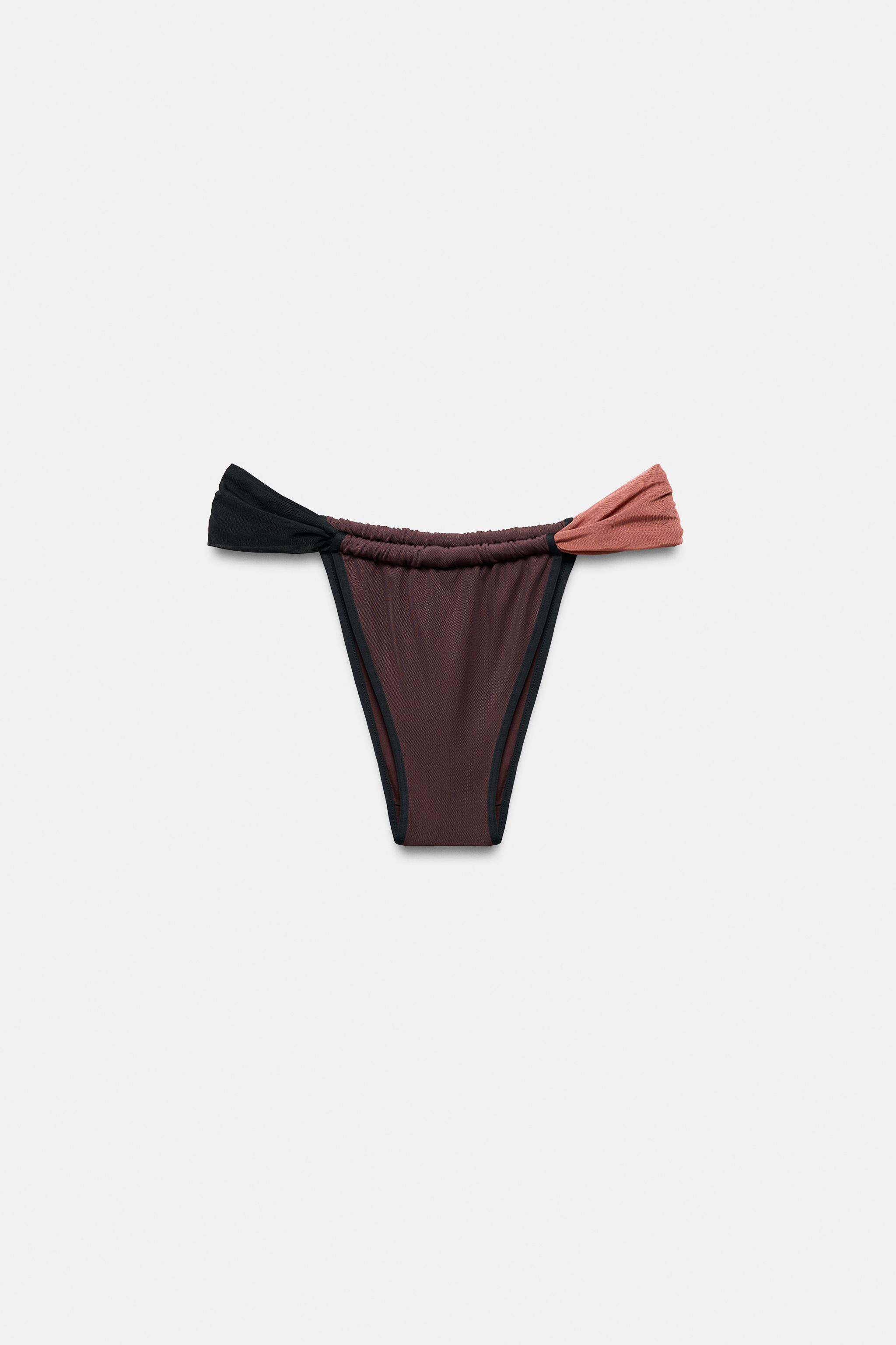 TULLE TRIANGLE BIKINI BOTTOMS | Zara US