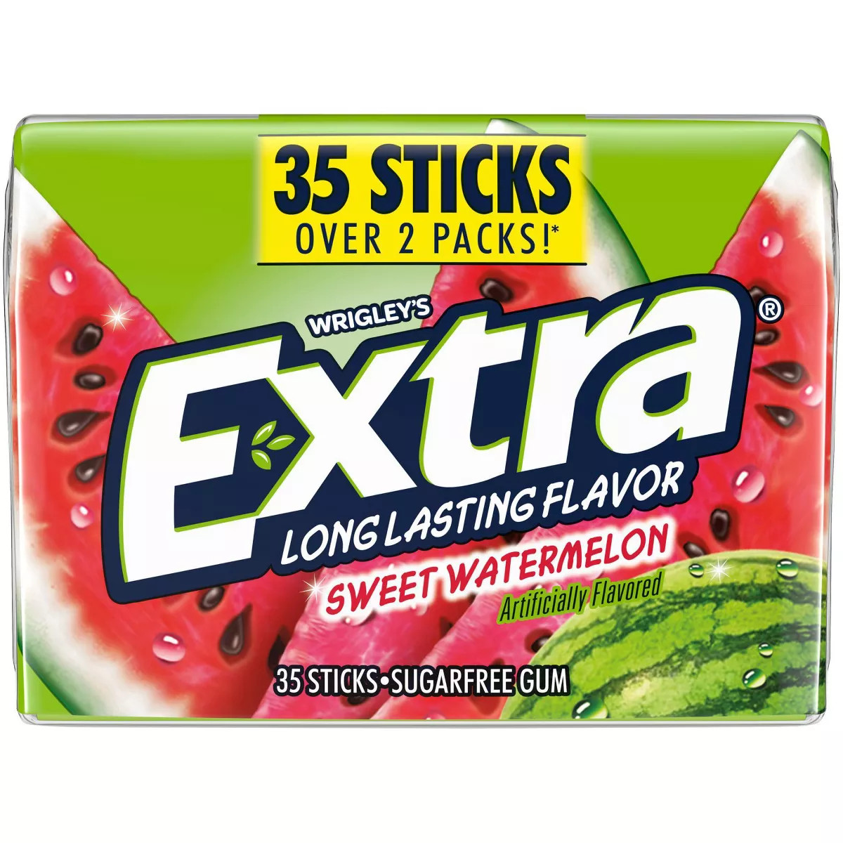 Extra Sweet Watermelon Sugar Free Chewing Gum Pack - 35ct | Target