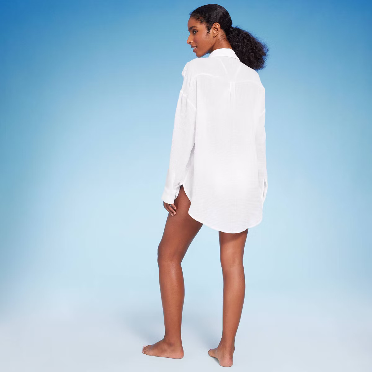 Women's Button-Up Cover Up Shirtdress - Shade & Shore™ | Target