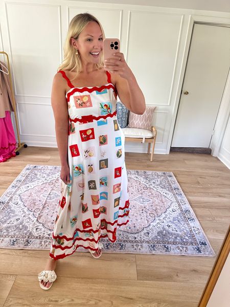 Cute rik rak dress! I’m wearing a large - I love this print but it comes in other colors and patterns too! Vacation dress - summer outfit 

#LTKmidsize #LTKstyletip #LTKSeasonal