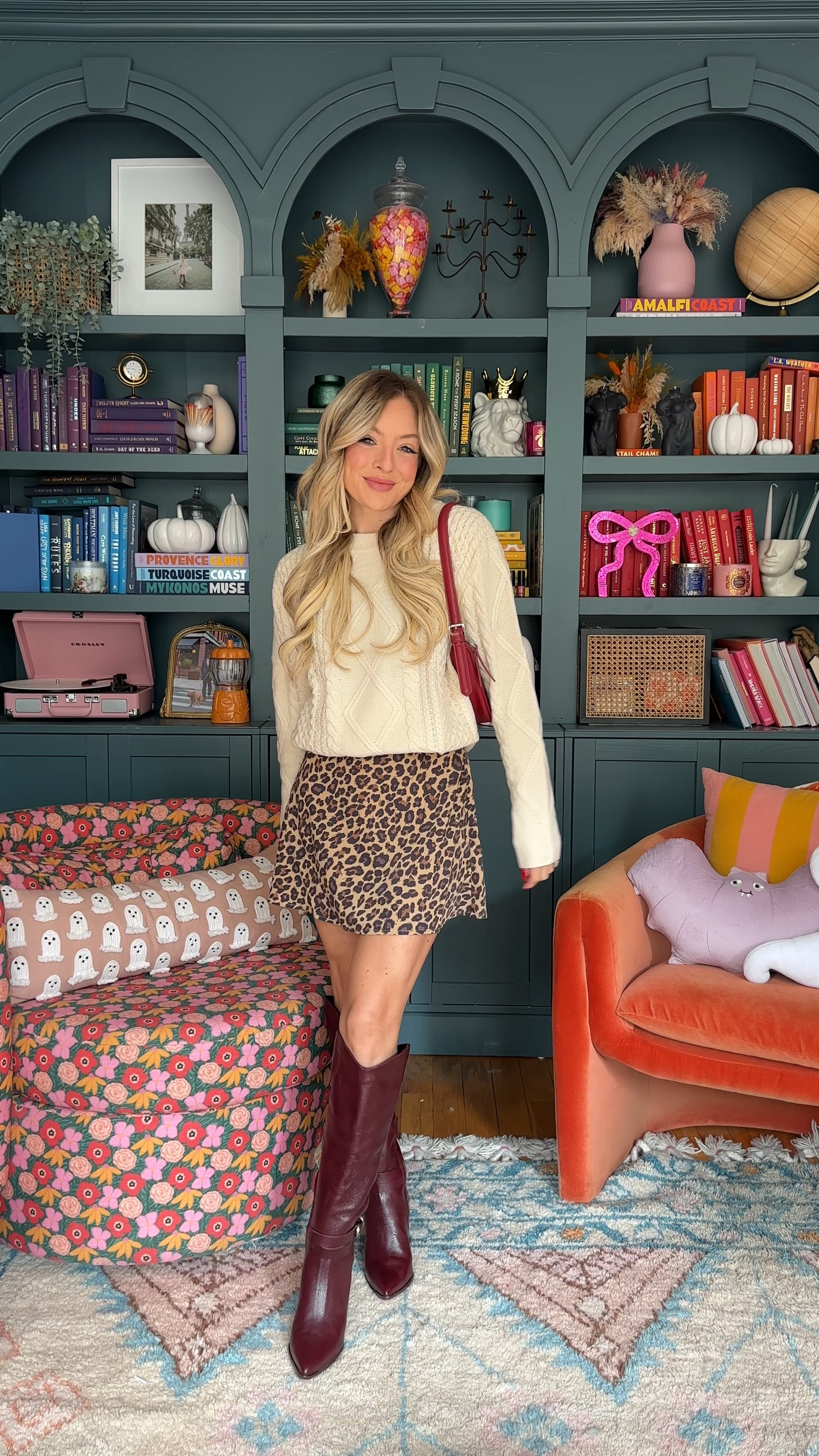 Perfect fall outfit 🍁🤎🍂
-Sweater is an Amazon find for only $36 runs oversized i’m wearing size small
-Skirt $60 runs slightly large size down if between sizes I’m wearing xs
-Boots are SO CUTE and also come in wide calf and are so comfy wearing my normal 7.5 they also come in black and a gorgeous tan suede I also snagged! Linked dupes as well
-Love the bag and linked a dupe for way less $$

#LTKVideo #LTKFindsUnder100 #LTKFindsUnder50