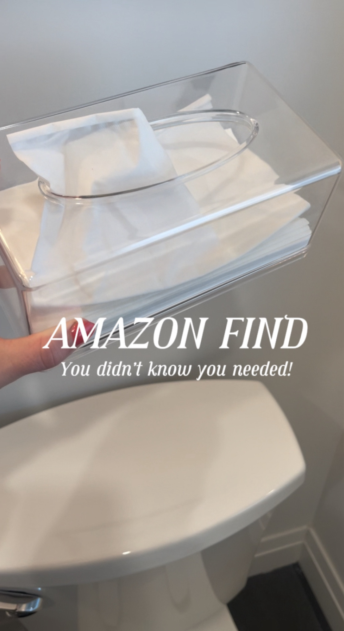 Affordable Amazon Find you didn’t know you needed! This Amazon home find is perfect for keeping the neutral aesthetic! Acrylic Kleenex holder box | Amazon find | sale 

#LTKFindsUnder50 #LTKFamily #LTKHome