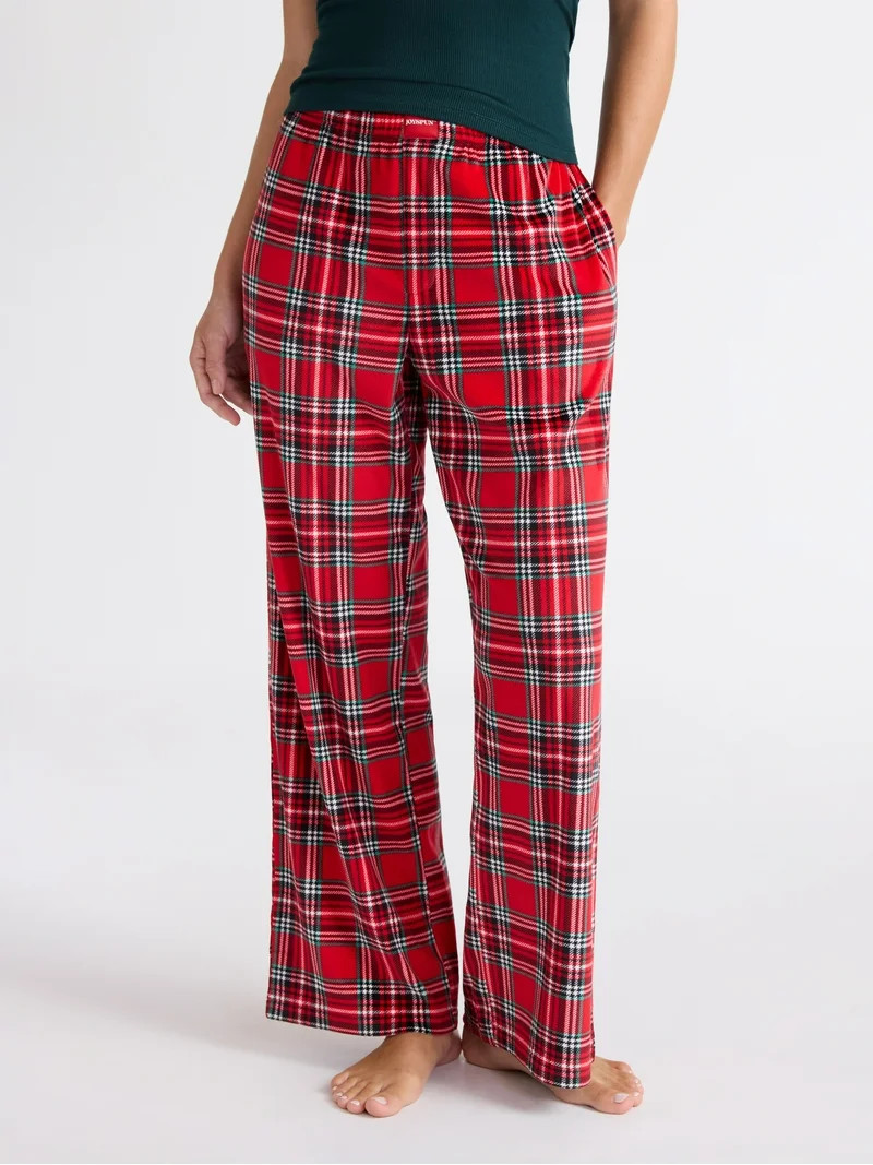 Joyspun Women's Velour Wide-Leg Sleep Pants, Size XS-3X | Walmart (US)