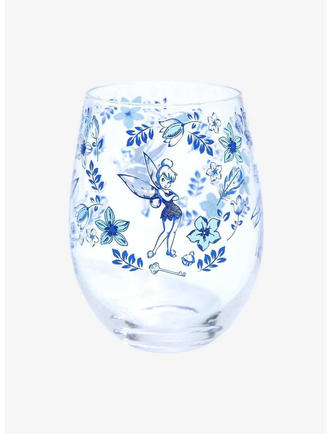 Disney Peter Pan Tinkerbell Floral Pose Wine Glass | BoxLunch