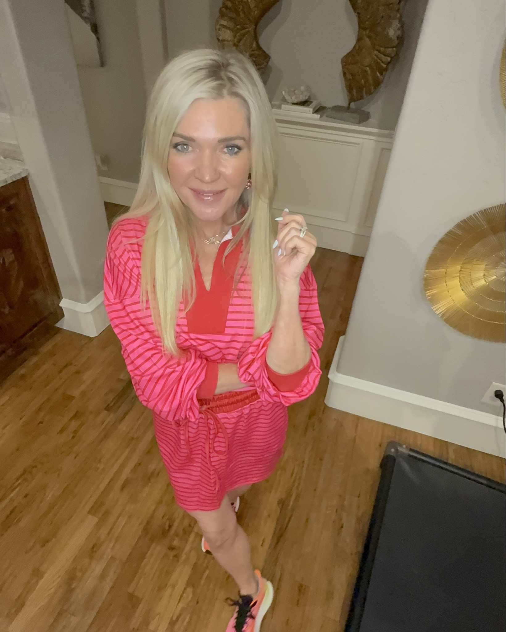If you love comfy outfits that still look put together, this striped sweatshirt and skort set is a must.10% off linked to post. 

#LTKSaleAlert #LTKValentine #LTKmomlife