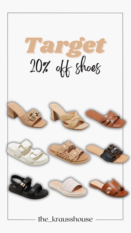 Target shoe sale 20% off 
Summer shoes

#LTKSaleAlert
