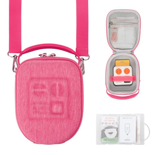 PROfezzion Travel Case for Yoto Mini, Hard Shell Carrying Case with Zipper & Adjustable Shoulder Strap, Holds Yoto Mini and Up to 12 Audiobook Cards - Pink | Amazon (US)