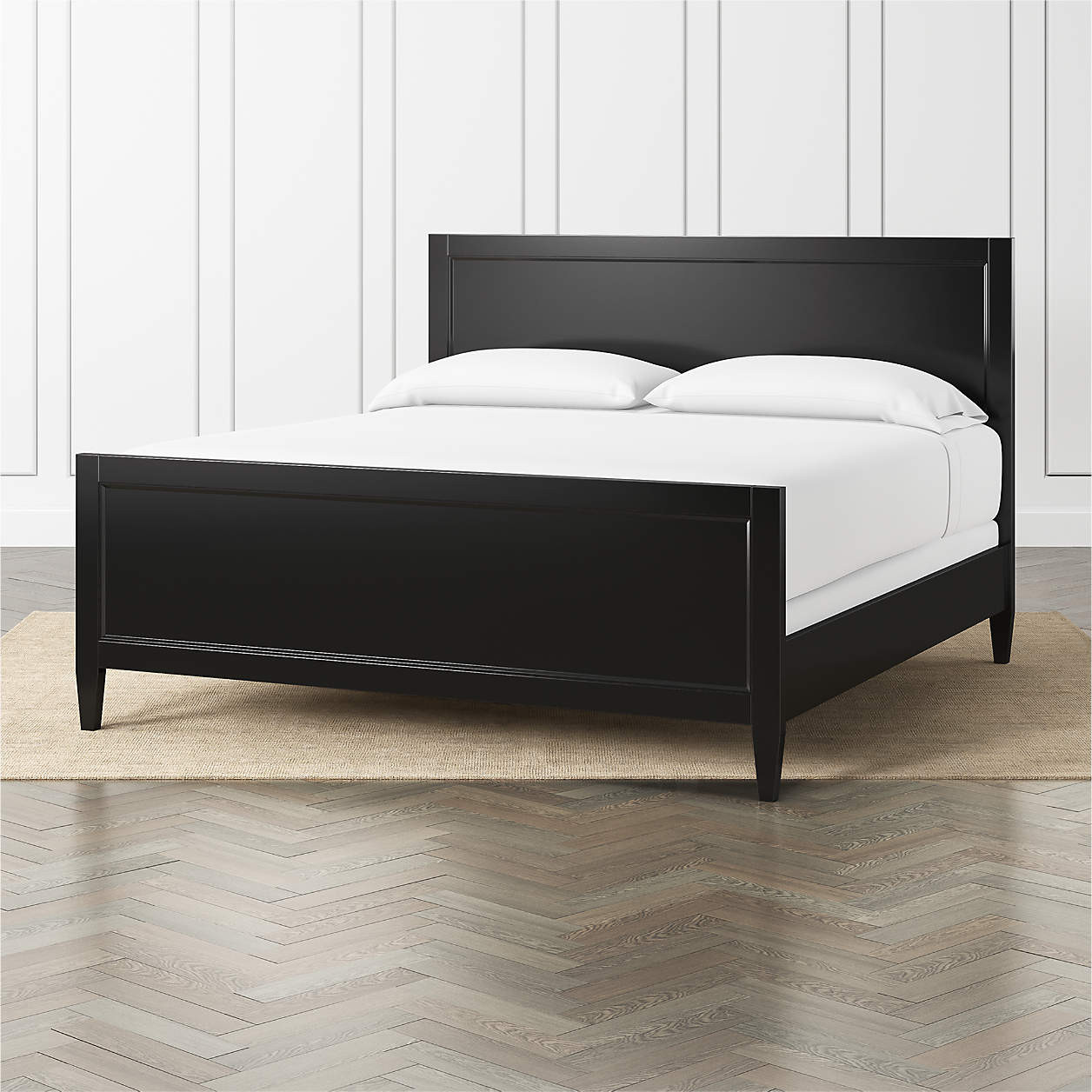 Harbor Bed Nero Noce | Crate and Barrel | Crate & Barrel