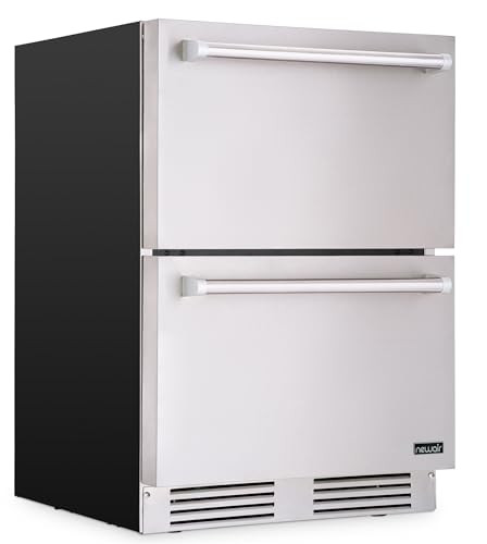 NewAir 24" Undercounter Freezer and Refrigerator, Dual Zone Cooler with Soft Closing Stainless Steel Drawers and External Controls, for Indoor and Outdoor | Amazon (US)